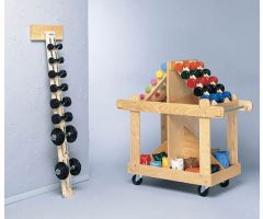 Wall Mounted Wood Dumbell Rack-Out of Stock