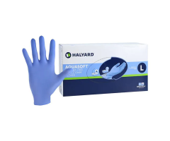 Gloves Exam Aquasoft Powder-Free Nitrile Large Blue 300/Bx, 10 BX/CA, 6430404CA