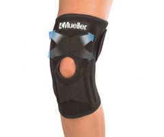 Knee Stabilizer Mueller One Size Fits Most Strap Closure 12 to 16 Inch Circumference Left or Right Knee