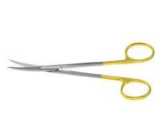 Ear / Nasal Scissors Padgett Joseph 5-3/4 Inch Length Surgical Grade Stainless Steel / Tungsten Carbide NonSterile Finger Ring Handle Curved Blade Sharp Tip / Sharp Tip