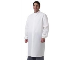 Unisex Barrier Lab Coat without Pockets, White, Size M