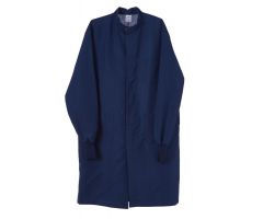 ASEP Unisex Barrier Lab Coat without Pockets, Navy, Size M