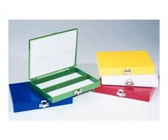 BOX, SLIDE PLAS GRN CODED ABS HOLDS 100 SLIDES