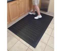 Anti-Fatigue Floor Mat 38 X 63 Inch Black Nitrile Rubber