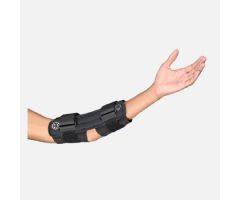 Elbow Brace Short Hook and Loop Closure Black
