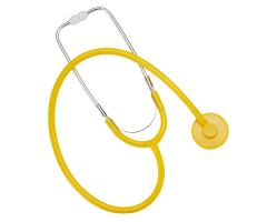 Disposable Stethoscope Proscope™664 Yellow 1-Tube 22 Inch Tube Single Head Chestpiece