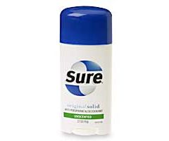 Antiperspirant / Deodorant Sure Solid 2.7 oz. Unscented