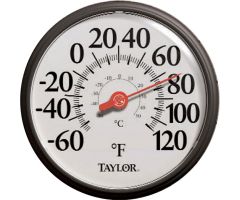 Taylor 6700 13.5" Dial Black and White Easy Read Thermometer