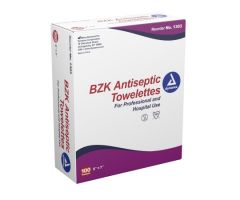 Personal Wipe Dynarex  Individual Packet BZK (Benzalkonium Chloride) Scented 100 Count