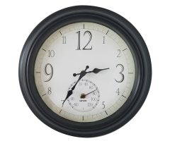 Taylor 6740 14" Decorative Clock w/ Thermometer