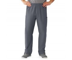 AngelStat Unisex Cargo Scrub Pants with Elastic Waist, Charcoal, Regular Inseam, Size XS