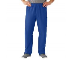 AngelStat Unisex Cargo Scrub Pants with Elastic Waist, Sapphire, Long Inseam, Size 3XL
