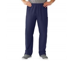 AngelStat Unisex Cargo Scrub Pants with Elastic Waist, Navy, Regular Inseam, Size 5XL