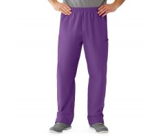 AngelStat Unisex Cargo Scrub Pants with Elastic Waist, Regal Purple, Regular Inseam, Size XL