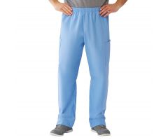 AngelStat Unisex Cargo Scrub Pants with Elastic Waist, Ceil Blue, Regular Inseam, Size S