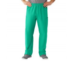 AngelStat Unisex Cargo Scrub Pants with Elastic Waist, Jade, Regular Inseam, Size S
