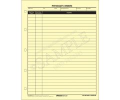 Physicians Orders Form ( pack of 5)