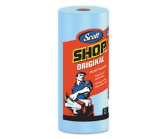 Shop Towels, Standard Roll, 10.4 x 11, Blue, 55/Roll, 30 Rolls/Carton