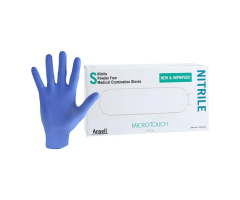 MICRO-TOUCH Nitrile Exam Gloves Small Blue Non-Sterile 200/Bx