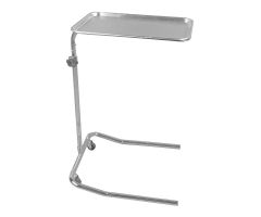 Mayo Instrument Stand  Single Post U-Shaped Base Hand Operated Small Tray Standard Height