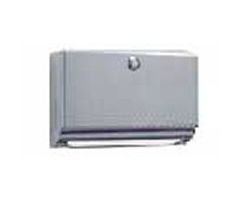 Paper Towel Dispenser Bobrick Satin Finish Stainless Steel Manual Pull 275 Count Surface / Wall Mount