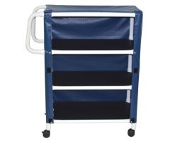 Linen Cart 100 lbs. per Shelf Weight Capacity Vinyl 3 Shelves With 12 Inch Spacing 20 X 32 Inch