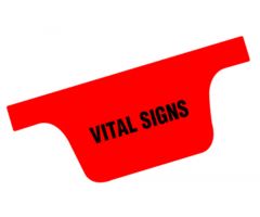 Chart Divider Tab - Vital Signs - Tyvek - Side