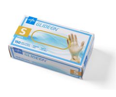 For California Only, Glide-On Powder-Free Vinyl Exam Gloves, Size S