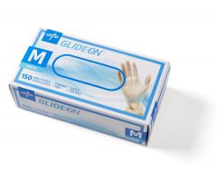 For California Only, Glide-On Powder-Free Vinyl Exam Gloves, Size M