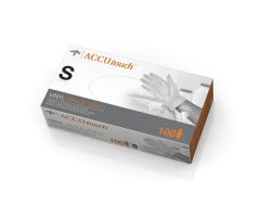 For California Only, Accutouch Powder-Free Clear Vinyl Exam Gloves, Size S, 6MDS192074