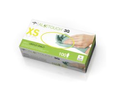 For California Only, Aloetouch 3G Powder-Free Stretch Vinyl Exam Gloves, Size XS
