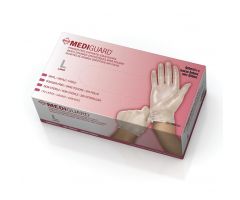 For California Only, MediGuard Powder-Free Clear Vinyl Exam Gloves, Size L