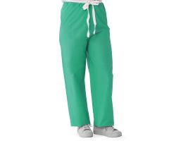 Encore Unisex Reversible Drawstring Scrub Pants with Medline Color-Coding, Size L Regular Inseam, Jade