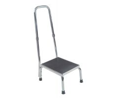 Step Stool with Handrail 1-Step Steel 5-1/4 Inch Step Height