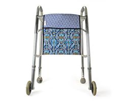 Ableware Double-Sided Quilted Walker Tote Bag-Blue Print