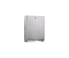 Paper Towel Dispenser Bobrick Satin Finish Stainless Steel Manual Pull 200 C-Fold / 275 Multi-fold Wall Mount