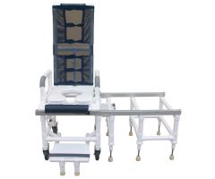 Tilt-N-Space Shower Chair PVC & Transfer Bench w/Safety Harn