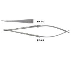Dissecting Scissors Padgett Hood 4 Inch Length Surgical Grade Stainless Steel NonSterile Thumb Handle with Spring Curved Blade Sharp Tip / Sharp Tip