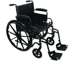 ProBasics K2 Standard Hemi Wheelchair - 16" x 16" - Swing Away Footrests