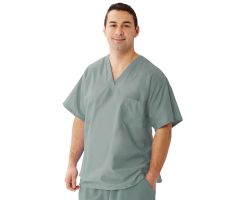 Encore Unisex Reversible V-Neck 2-Pocket Scrub Top with Medline Color-Coding, Misty, Size M