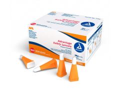 Advantage Pressure Activated Safety Lancets - Sterile, 28G, 1.8 mm, 10/100/cs