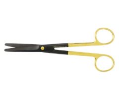 Dissecting Scissors Padgett SuperCut Mayo 6-3/4 Inch Length Surgical Grade Ceramic Coated Stainless Steel / Tungsten Carbide NonSterile Finger Ring Handle Straight Blade Blunt Tip / Blunt Tip