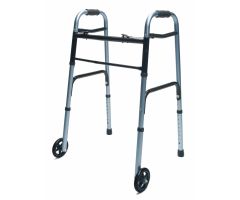 Walker, Adult w/ 5" Wheels Folding, Blue, Case of 2