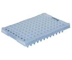 PCR plate half skirt, 96 well, transparent 72.1979.201