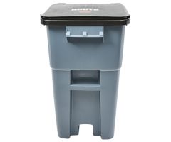 Trash Can BRUTE 50 gal. Rollout Gray HDPE Manual