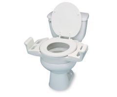 Ableware Elevated Push-Up Toilet Seat with Armrests-Standard