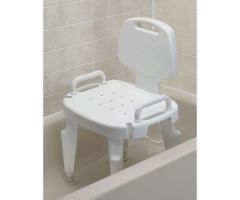 Ableware Adjustable Shower Seat with Arms and Back