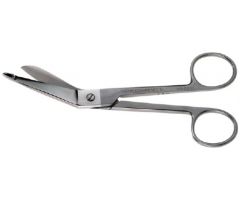 Bandage Scissors Snowden-Pencer Lister 7-1/4 Inch Length Surgical Grade Stainless Steel NonSterile Finger Ring Handle Angled Blunt Tip / Blunt Tip