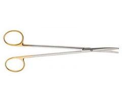 Dissecting Scissors Vital Metzenbaum 7 Inch Length Surgical Grade Stainless Steel / Tungsten Carbide NonSterile Finger Ring Handle Curved Blunt Tip / Blunt Tip