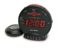 Sonic Bomb Extra Loud Alarm Clock extra loud alarm and supercharged Bed Shaker
